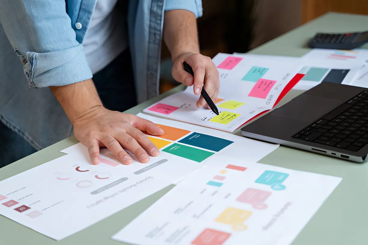 Planning and strategy session for evaluating a painting franchise opportunity